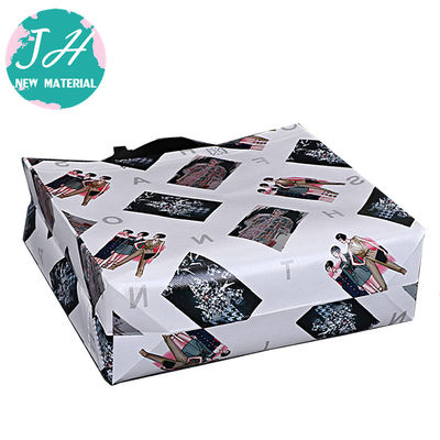 Eco PP Non Woven Bag Printing Recyclable Black And White